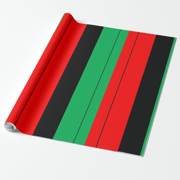 Kwanzaa Colors Red Black Green Stripes Pattern Wrapping Paper Zazzle Com