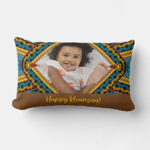 Kwanzaa Custom Brightly Colored Diamond Patter Lumbar Pillow