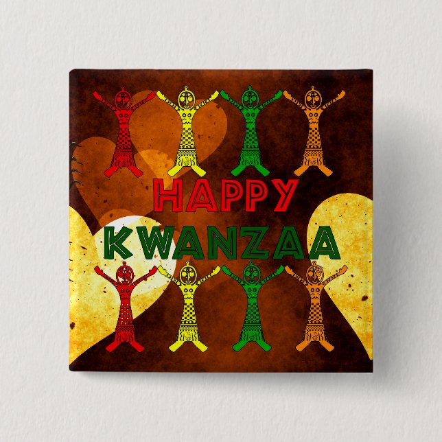 Kwanzaa Dancers Button (Front)