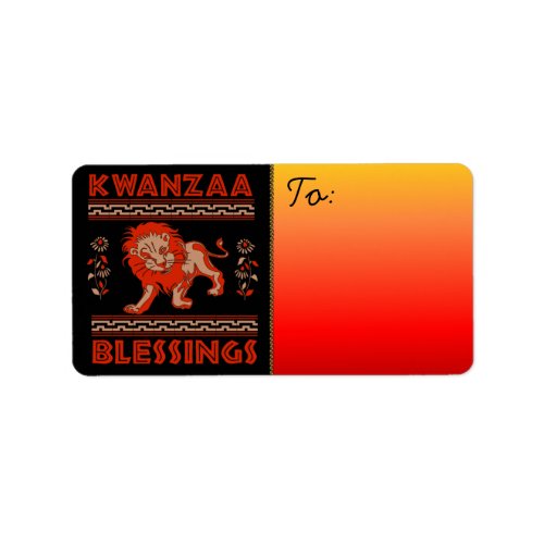 Kwanzaa Dancers Label