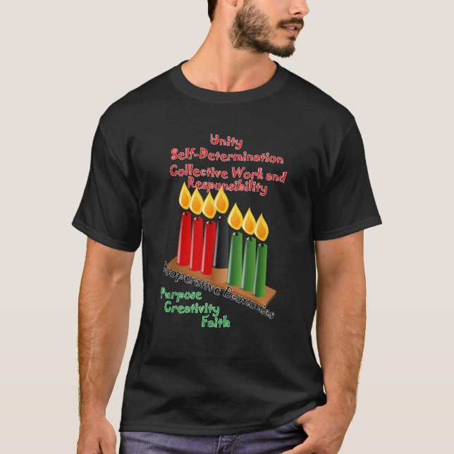 Kwanzaa day candles T-Shirt (Front)