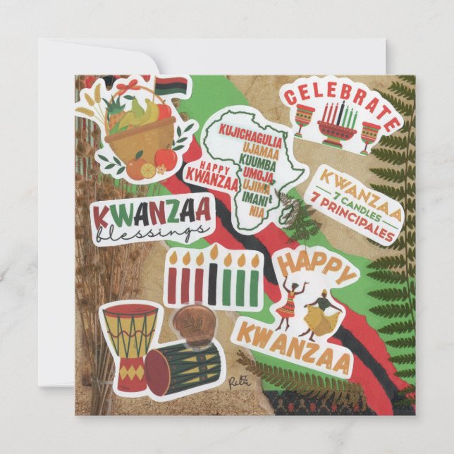 Kwanzaa Flat Greeting Card (Front)