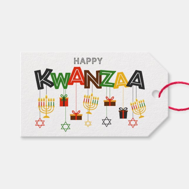 Kwanzaa Gift Tags (Front (Horizontal))