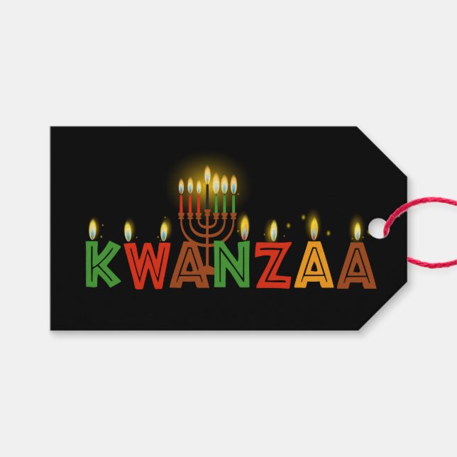 Kwanzaa Gift Tags (Front (Horizontal))
