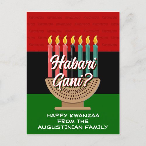 Kwanzaa HABARI GANI Holiday Postcard
