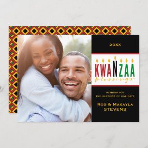 Kwanzaa Holiday Blessings 1 Photo Card