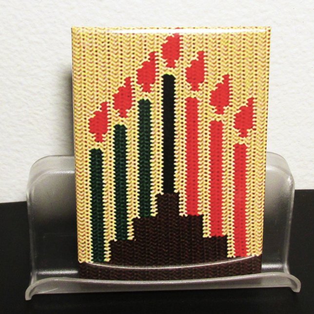 Kwanzaa Holiday Candles Artisan Crochet Print      Magnet (Creator Uploaded)