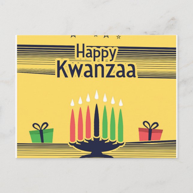  Kwanzaa  Holiday Postcard (Front)