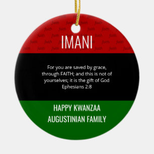 Kwanzaa IMANI Ceramic Ornament
