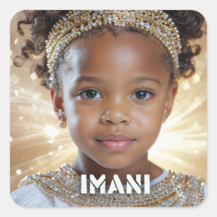 KWANZAA - IMANI - SQUARE STICKER