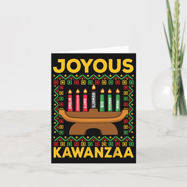 Kwanzaa - Joyous Kwanzaa  Card (Front)