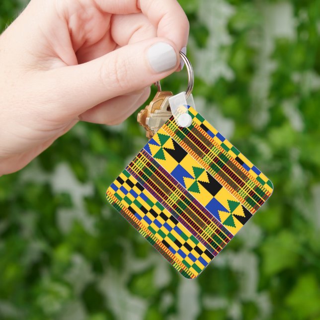 Kwanzaa Kenta Cloth Keychain (Hand)