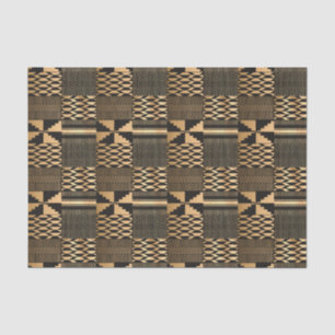 Kwanzaa Kente Print (Black/Gold) Tissue Paper