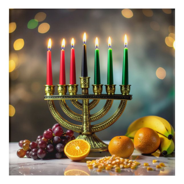 KWANZAA - KINARA -  ACRYLIC PRINT (Front)