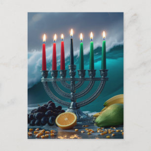KWANZAA - KINARA and MAZAO - Postcard