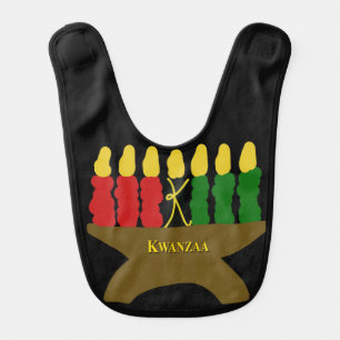 Kwanzaa Kinara Baby Bib