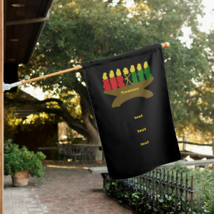 Kwanzaa Kinara Candles house flag