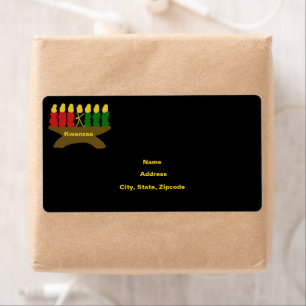 Kwanzaa Kinara Candles Label