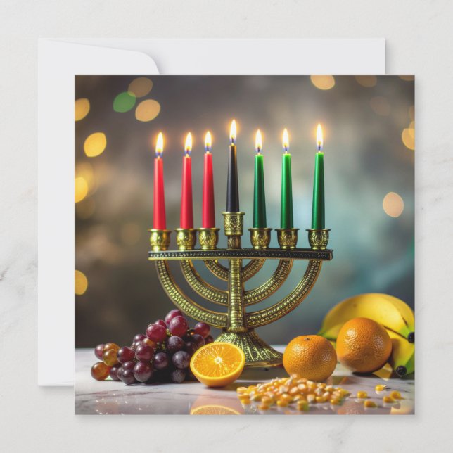 KWANZAA - KINARA -  HOLIDAY CARD (Front)