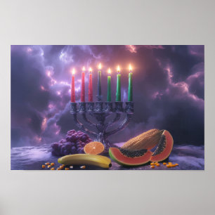 KWANZAA - KINARA - MISHUMAA SABA - POSTER