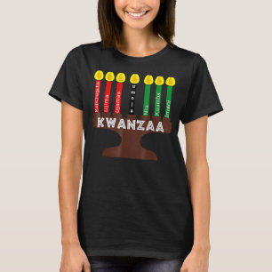 Kwanzaa Kinara Mishumaa With 7 Principles T-Shirt