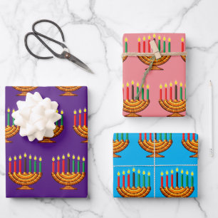 Kwanzaa Kinara Wrapping Paper Sheets