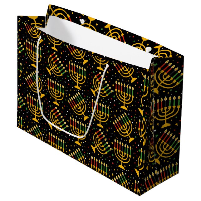 Kwanzaa Large Gift Bag (Front Angled)