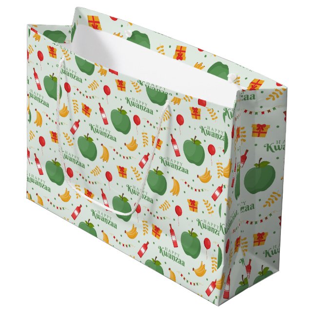 Kwanzaa Large Gift Bag (Front Angled)