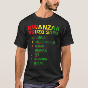 Kwanzaa - Nguzo Saba - The Seven Principles Design T-Shirt