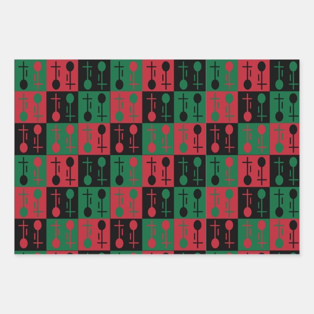 Kwanzaa Nia Wrapping Papr Wrapping Paper Sheets (Front)