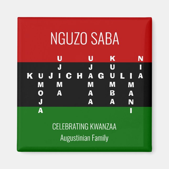 KWANZAA Pan African Crossword Magnet (Front)