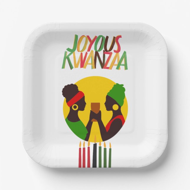 Kwanzaa Paper Plates and Bowls (Front)