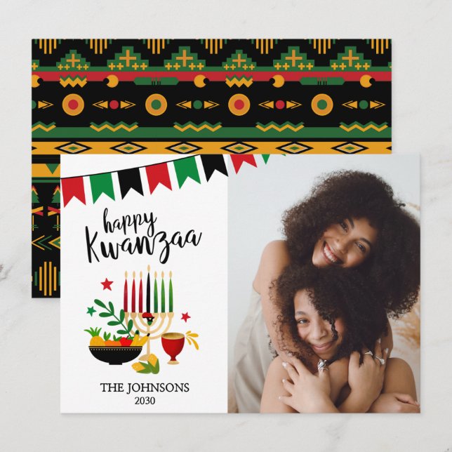 Kwanzaa Photo Holiday Card (Front/Back)