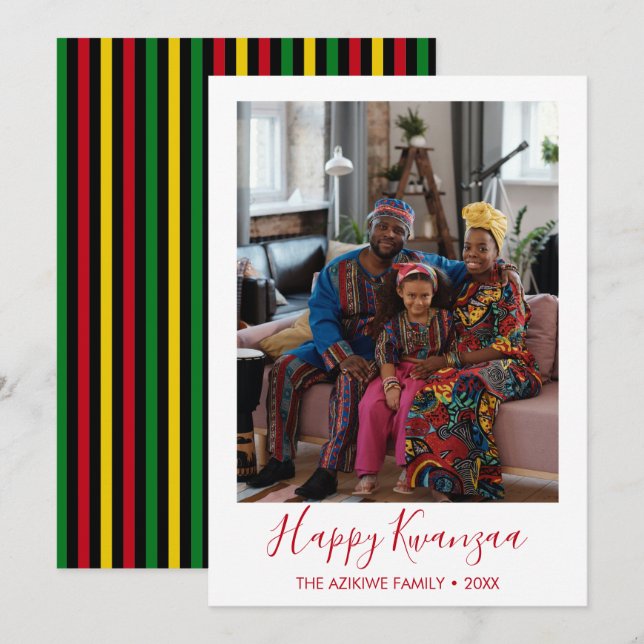 Kwanzaa Photo Holiday Card (Front/Back)