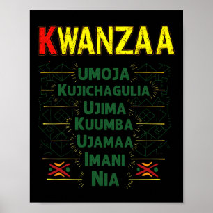 Kwanzaa Principles Celebration African American He Poster