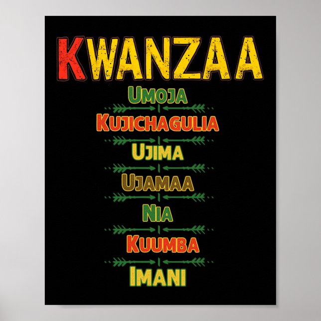 Kwanzaa Principles Celebration African American He Poster (Front)