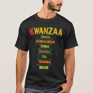 Kwanzaa Principles Celebration African American He T-Shirt