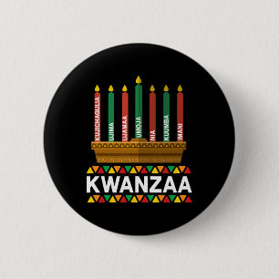 Kwanzaa Principles Kwanzaa Candles Kinara Pan Afri Button