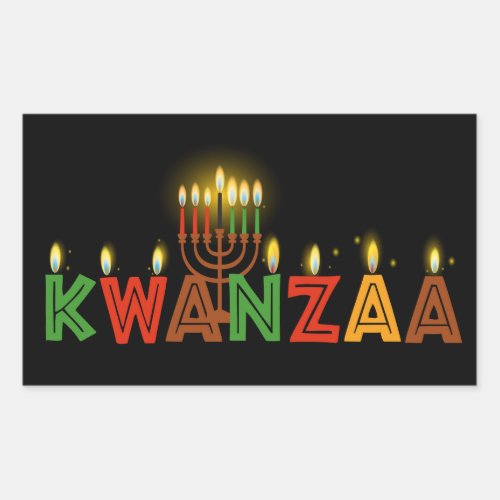 Kwanzaa   rectangular sticker