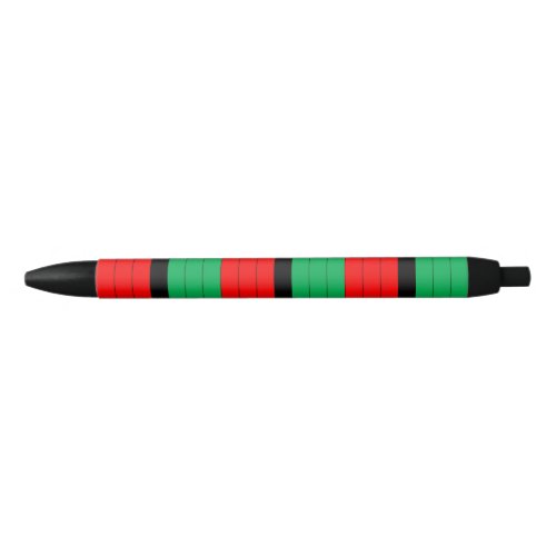 Kwanzaa Red Black Green Kinara Striped Pattern Black Ink Pen