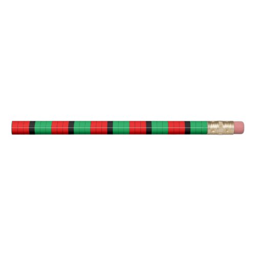 Kwanzaa Red Black Green Kinara Striped Pattern Pencil
