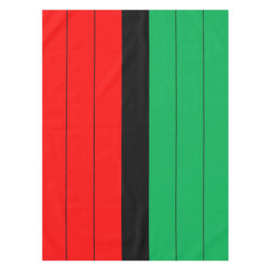 Kwanzaa Red Black Green Kinara Striped Pattern Tablecloth