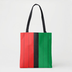 Kwanzaa Red Black Green Kinara Striped Pattern Tote Bag