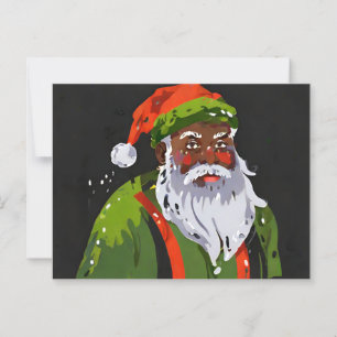 Kwanzaa santa postcard