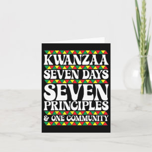 Kwanzaa Seven Days Seven Principles One Community Card