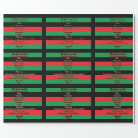 Happy Kwanzaa PopArt Wrapping Paper