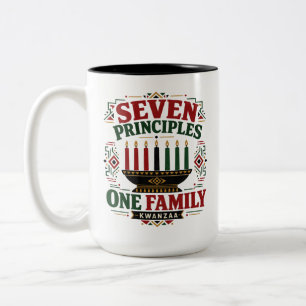 Kwanzaa Seven Principles Two-Tone Coffee Mug