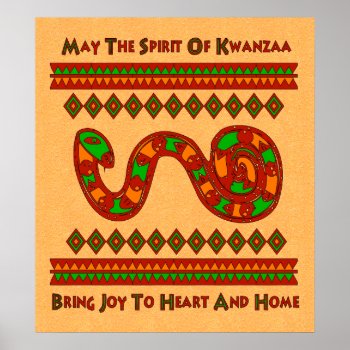 Kwanzaa Snake Poster by orsobear at Zazzle