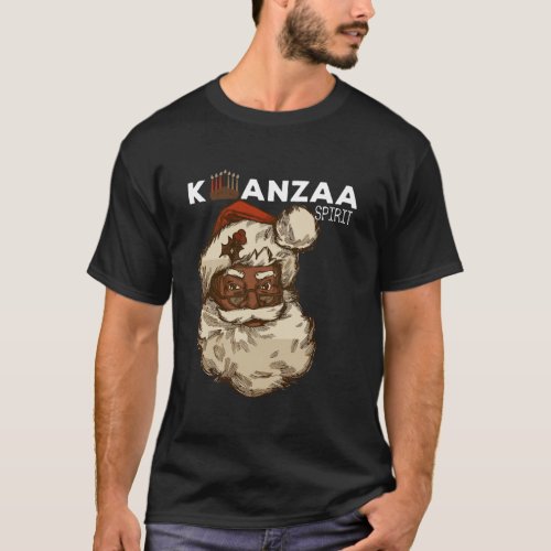 Kwanzaa Spirit African Santa Black Christmas Grand T_Shirt