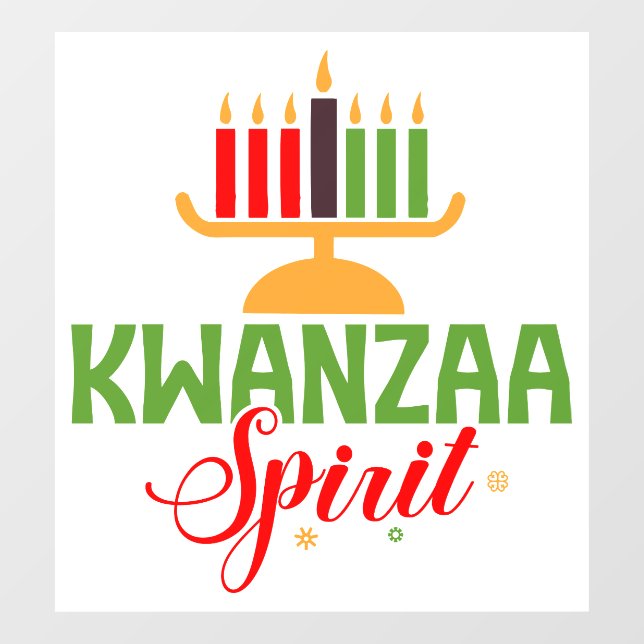 Kwanzaa Spirit Window Cling (Sheet)